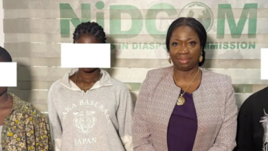 Photo of Nigerian girls rescued from sex trafficking in Ghana