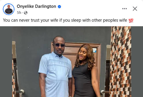 Photo of You can never trust your wife if you sleep with other people’s wives – Nigerian man tells men