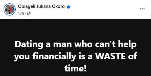 Dating a man who can't help you financially is a waste of time - UK-based Nigerian woman says 3