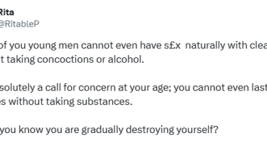 Photo of Some of you cannot have s3x naturally without taking concoctions or alcohol – Nigerian woman voices concerns over s3xual health of young men