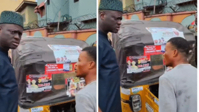 Photo of “Lagos is smelling. Here is a scapegoat’’- Lagos LGA chairman writes as he orders arrest of Tricycle rider for converting a newly reconstructed road into a mechanic spot