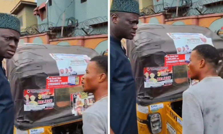 Photo of “Lagos is smelling. Here is a scapegoat’’- Lagos LGA chairman writes as he orders arrest of Tricycle rider for converting a newly reconstructed road into a mechanic spot