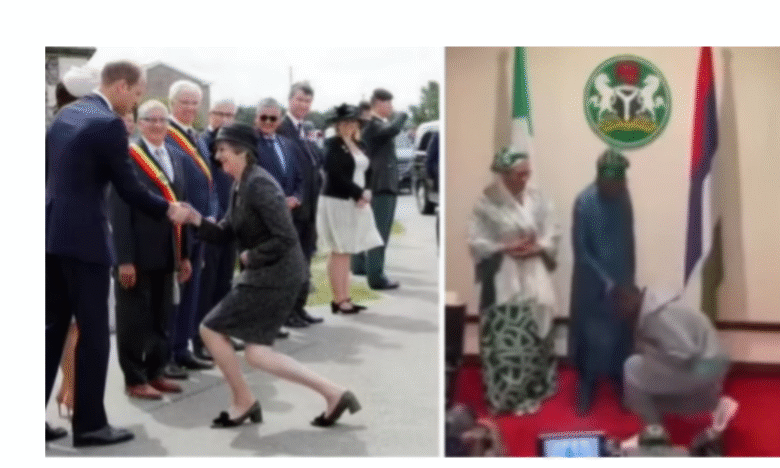 The act of kneeling or bowing down to greet the Head of State of a country and worthy elders does not strip you of your dignity. It only shows that you are a cultured person - Reno Omokri knocks Nigerians attacking Super Falcons for kneeling to greet President Tinubu 1