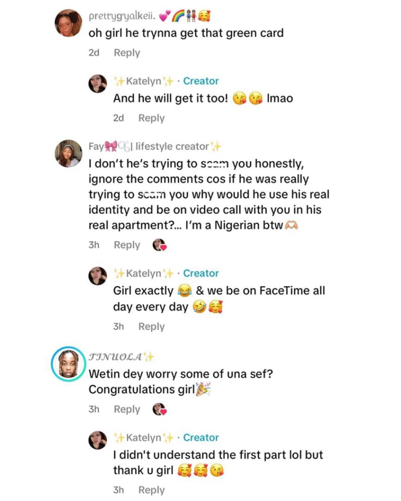 ''He is my happy ending'' - American lady responds to people claiming her Nigerian boyfriend doesn’t love her but is after a green card 8 ''He is my happy ending'' - American lady responds to people claiming her Nigerian boyfriend doesn’t love her but is after a green card 8