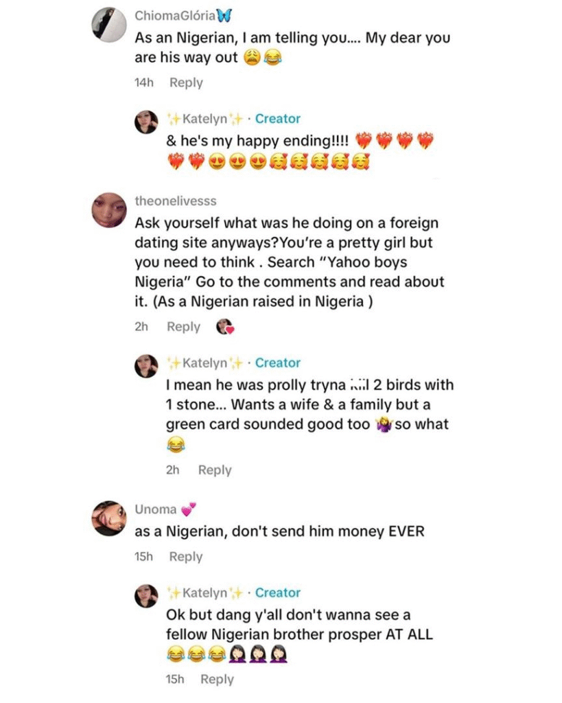 ''He is my happy ending'' - American lady responds to people claiming her Nigerian boyfriend doesn’t love her but is after a green card 9 ''He is my happy ending'' - American lady responds to people claiming her Nigerian boyfriend doesn’t love her but is after a green card 9