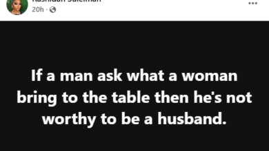 Photo of A man who asks what a woman brings to the table is not worthy to be a husband – Nigerian lady says