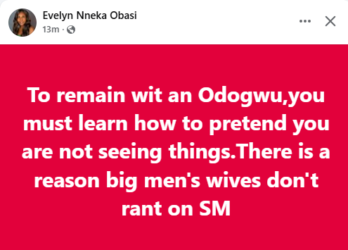 Photo of To remain with an Odogwu, you must learn how to pretend you are not seeing things – Nigerian lady gives reasons wives of ‘big men’ don’t rant on social media