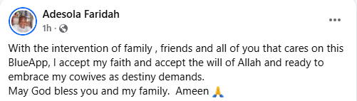 ''I accept my fate and the will of Allah, I’m ready to embrace my co-wives as destiny demands'' - Nigerian woman says after lamenting her husband had married another wife without her knowledge 7
