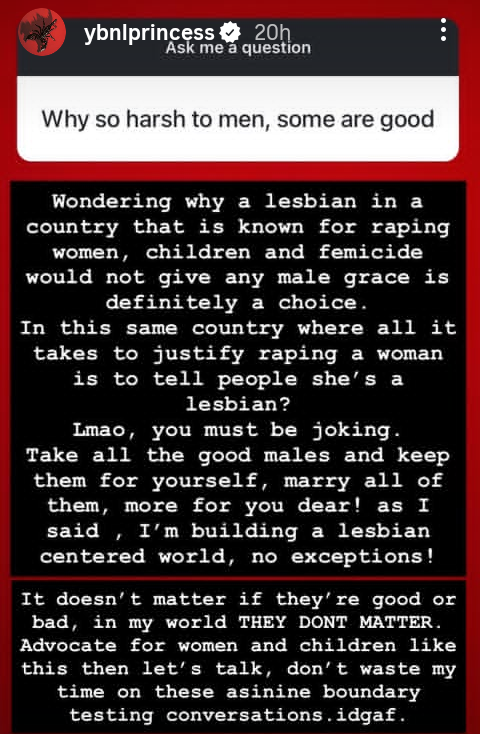 I'm building a lesbian centred world in a country known for femicide, r3ping women and children - Nigerian singer Temmie Ovwasa reveals why she is harsh to men 6 I'm building a lesbian centred world in a country known for femicide, r3ping women and children - Nigerian singer Temmie Ovwasa reveals why she is harsh to men 6