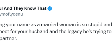Photo of Hyphenating your name as a married woman is stupid and shows a lack of respect for your husband – Nigerian man says