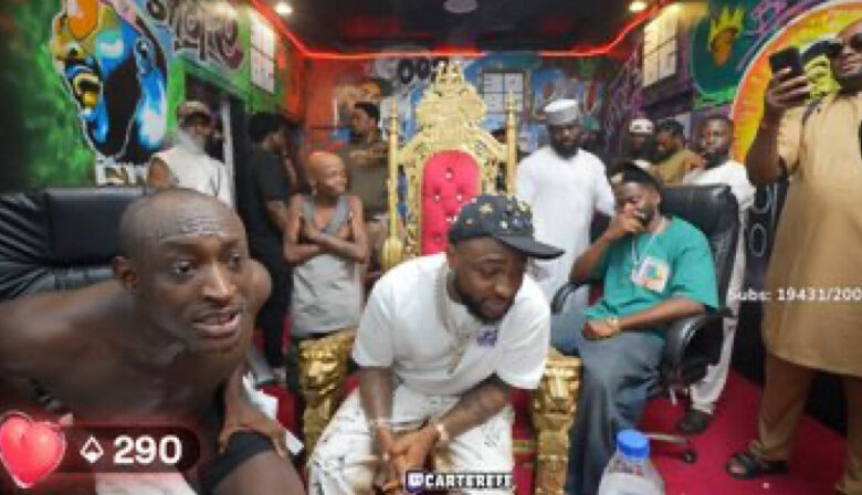 Carter Efe becomes Africa’s most-followed Twitch streamer after Davido appearance 1