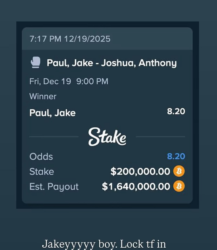 Rapper Drake loses $200,000 bet on Jake Paul to beat Anthony Joshua 4