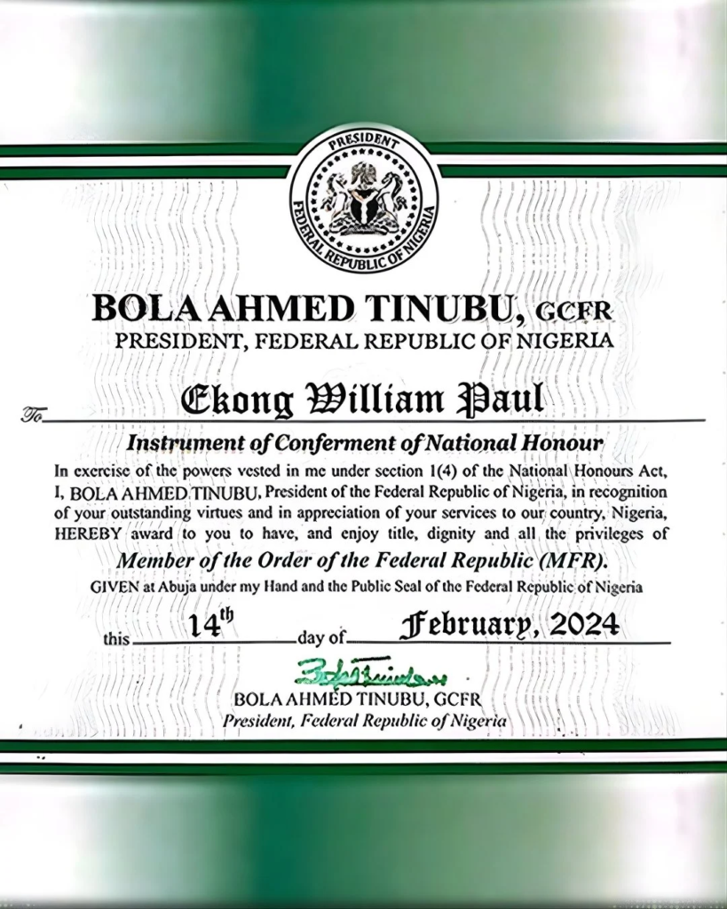 Tinubu Confers MFR National Honour on William Troost-Ekong 4