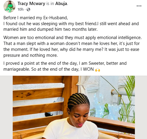 I Married Him Knowing He Slept With My Best Friend, Then I Dumped Him - Nigerian woman reveals 7