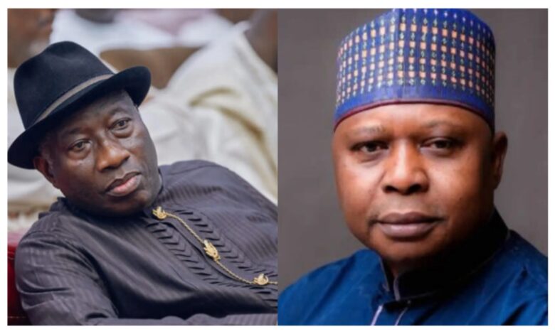 BREAKING: Turaki-led PDP faction in closed-door meeting with Goodluck Jonathan 1