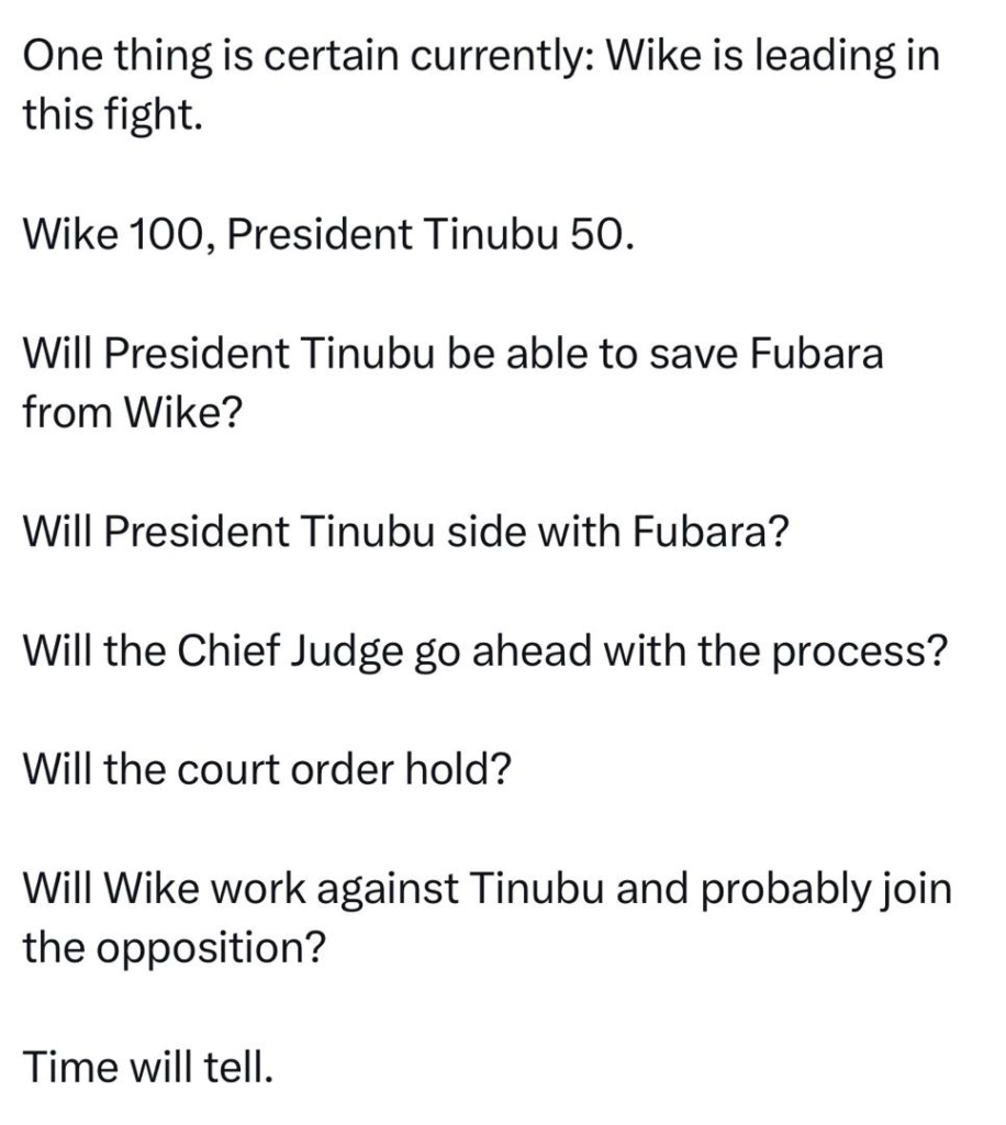 If Fubara is impeached, then it’s a big indictment on President Tinubu’s ability to protect APC governors- Rufai Oseni 7