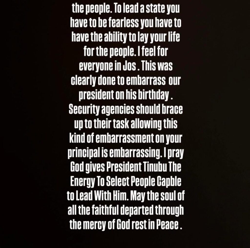 Plateau killing: “This was done to embarrass our president on his birthday” - Cubana Chiefpriest 7 Plateau killing: “This was done to embarrass our president on his birthday” - Cubana Chiefpriest 7