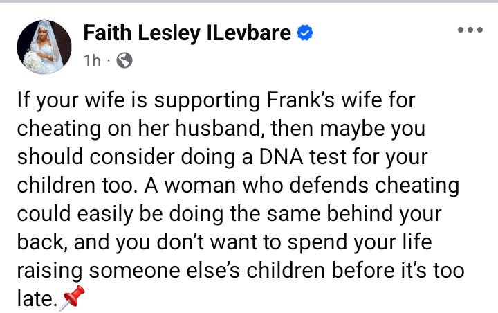 Frank Edoho vs Chike: ''Do DNA Tests If Your Wife Supports Cheating” — Bayelsa Woman Sparks Reactions 1
