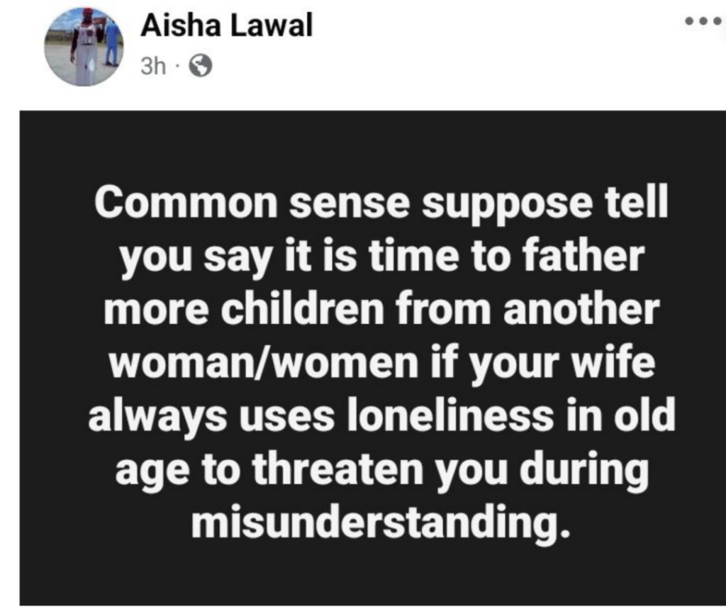 “Marry More Wives to Avoid Suffering in Old Age” — Nigerian Woman Advises Men 4