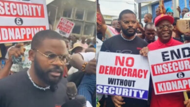 “Schools are still open while students are being kidnapped, what’s happening in this country ?”- Falz joins his father Femi Falana SAN to protest in Lagos over rising insecurity in Nigeria 6 Photo of “Schools are still open while students are being kidnapped, what’s happening in this country ?”- Falz joins his father Femi Falana SAN to protest in Lagos over rising insecurity in Nigeria