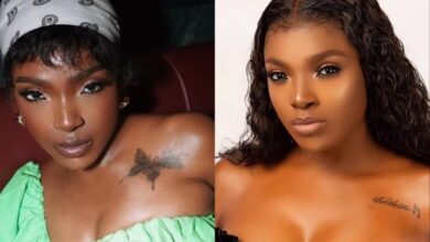 Annie Macaulay covers tattoo of 2Baba’s name with butterfly 6 Photo of Annie Macaulay covers tattoo of 2Baba’s name with butterfly